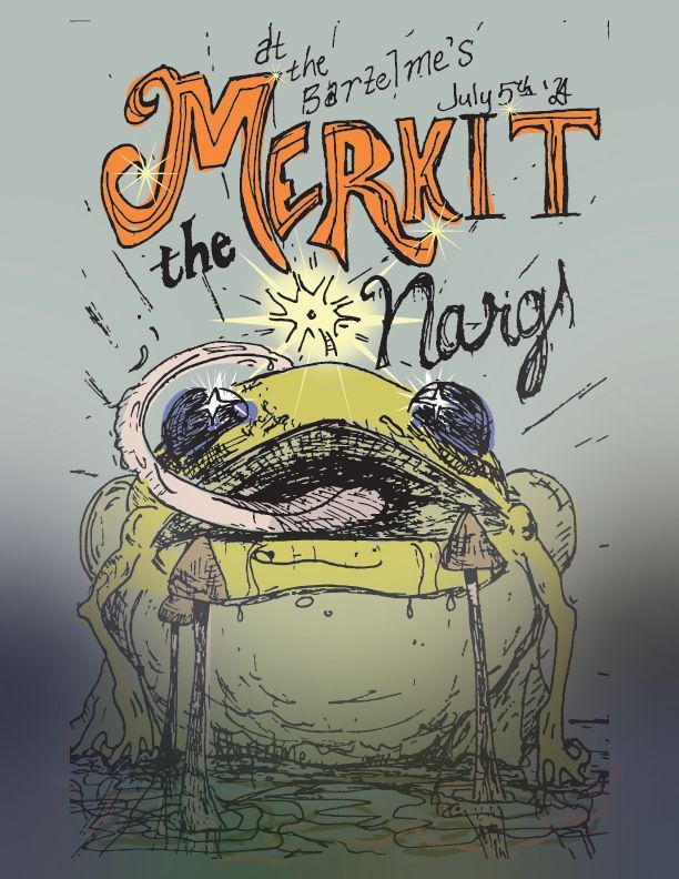 Frog firework illustration