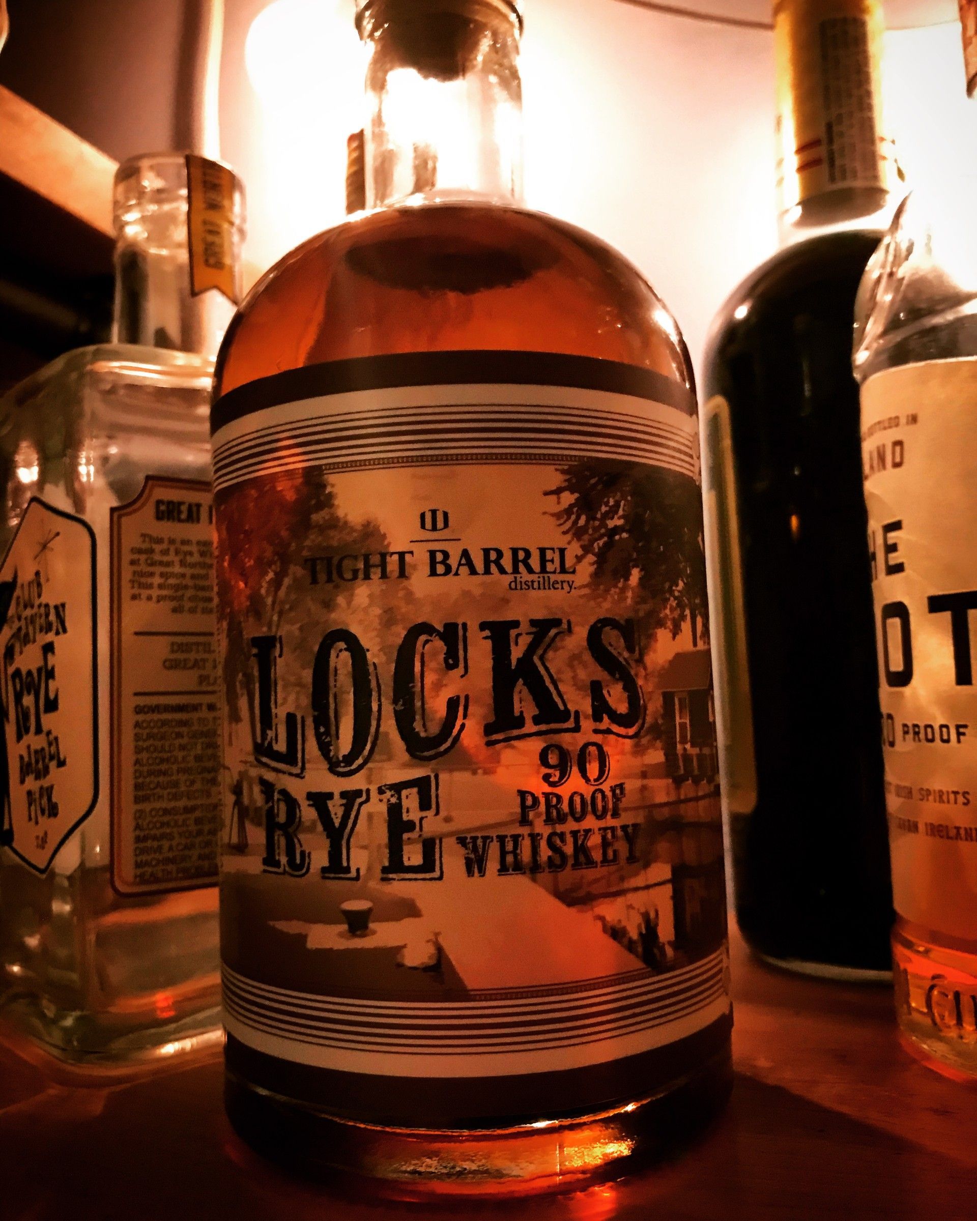 photo of locks rye label for tight barrel distillery