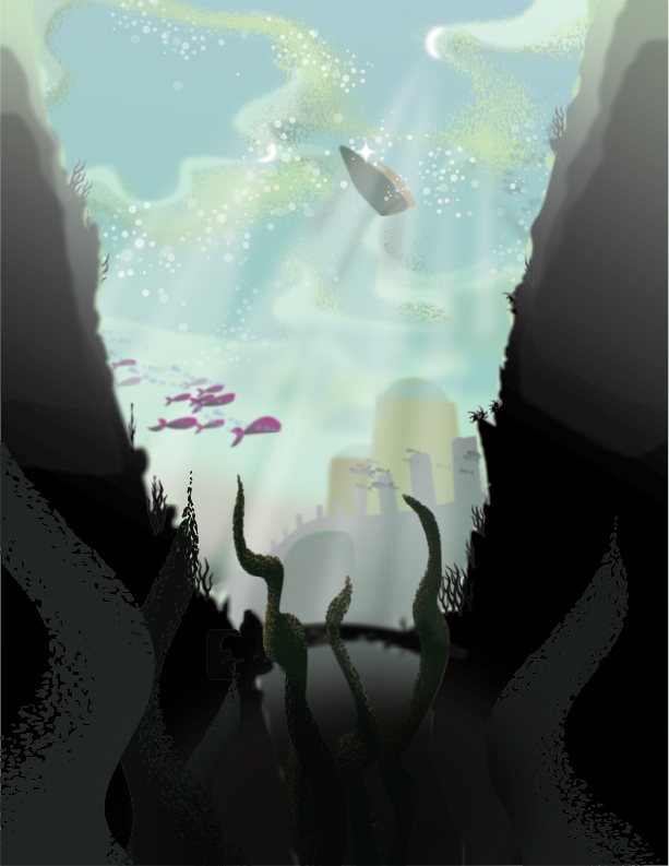 underwater digital painting