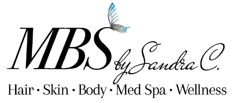 A logo for a beauty studio and spa with a butterfly on it.