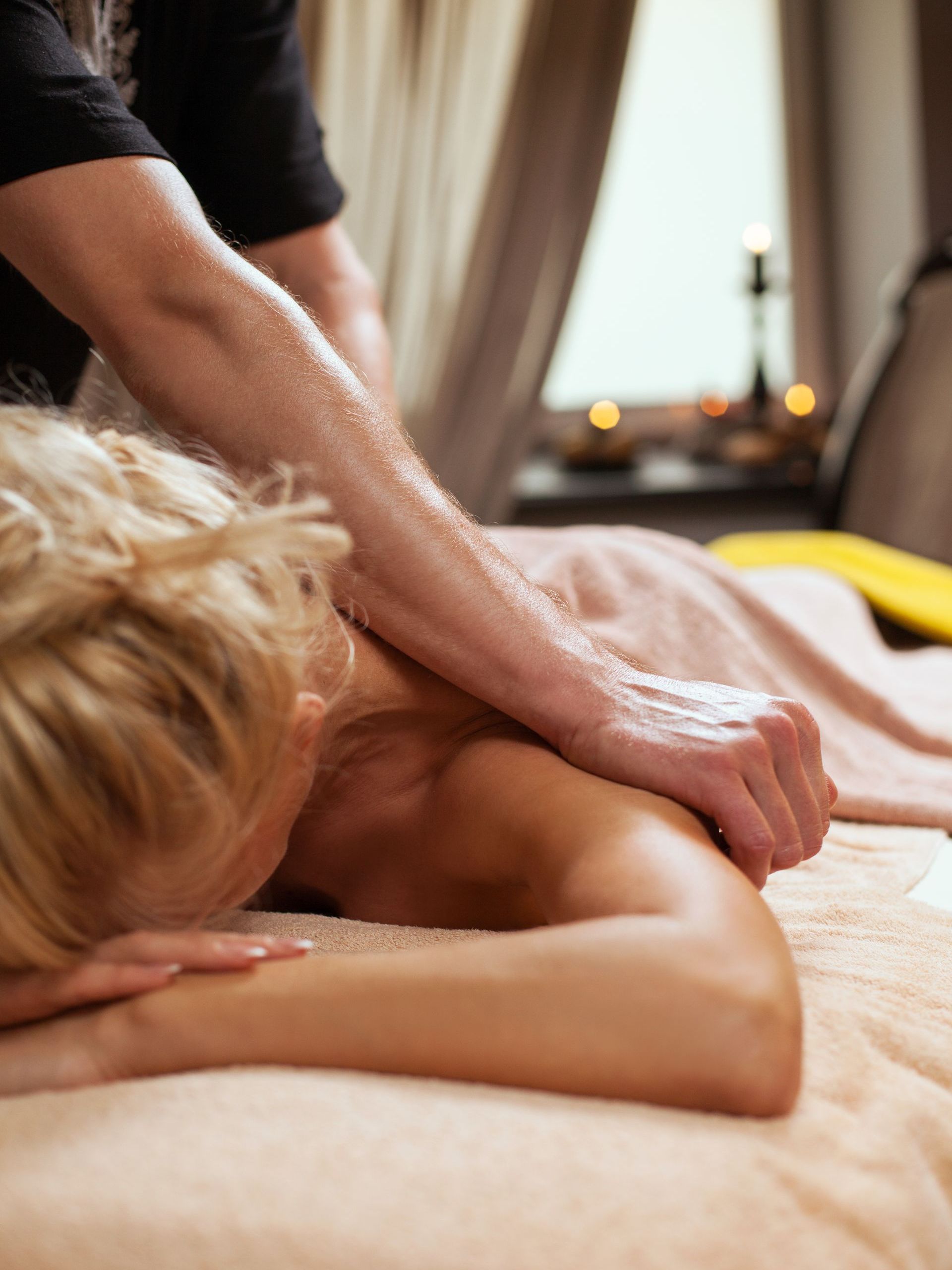 a woman getting swedish massage