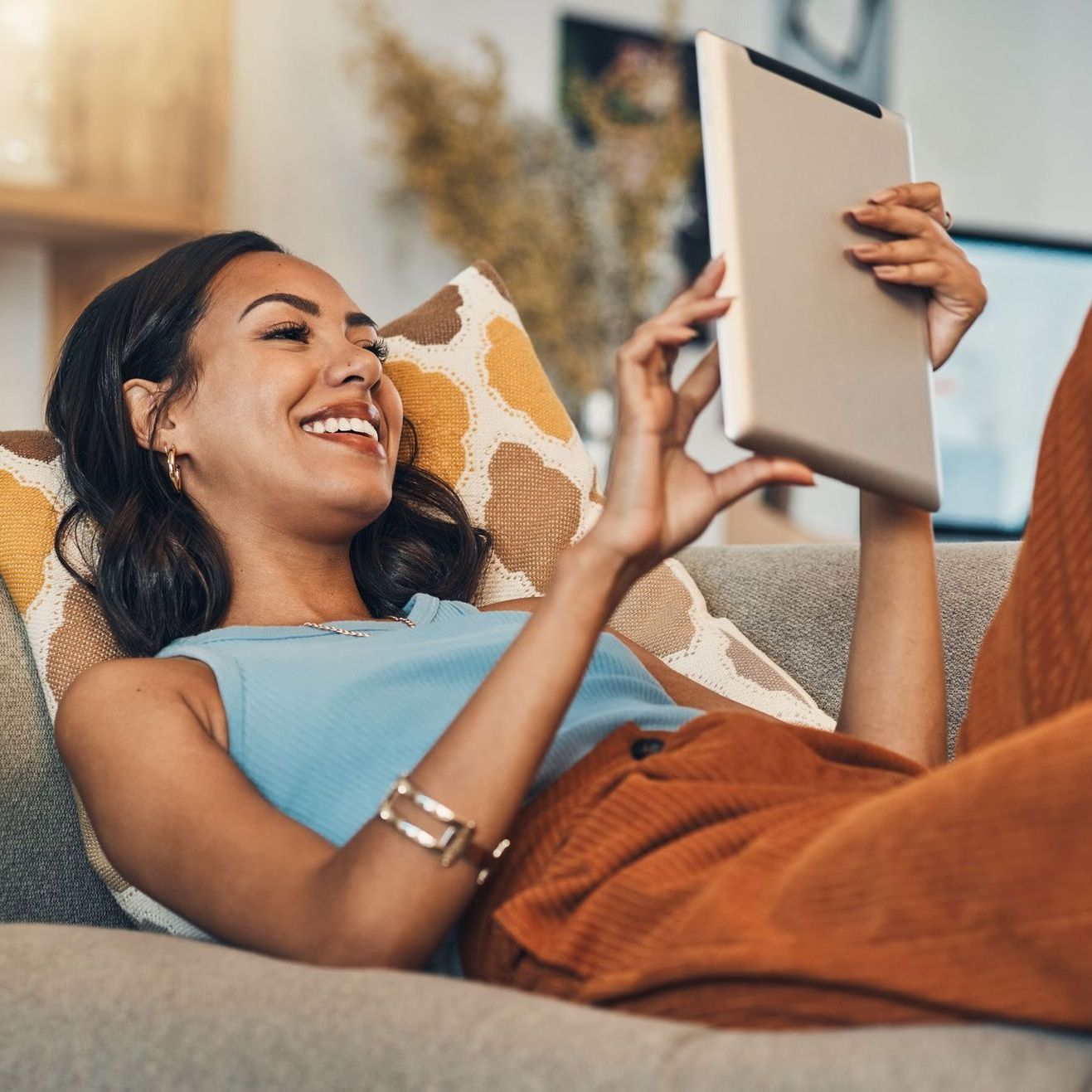 Photo of a person texting