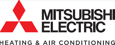 The logo for mitsubishi electric heating and air conditioning