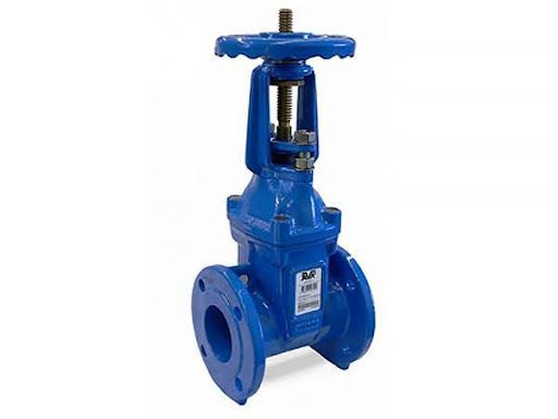 1 inch gate valve berwarna biru
