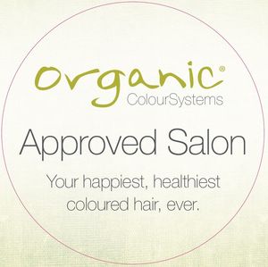 Organic approved salon logo