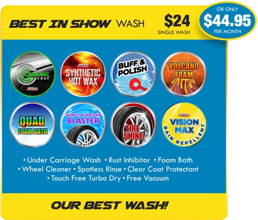 A poster that says best in show wash on it