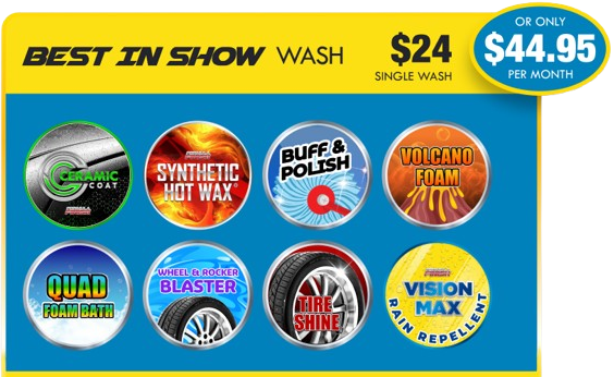 A poster that says best in show wash on it