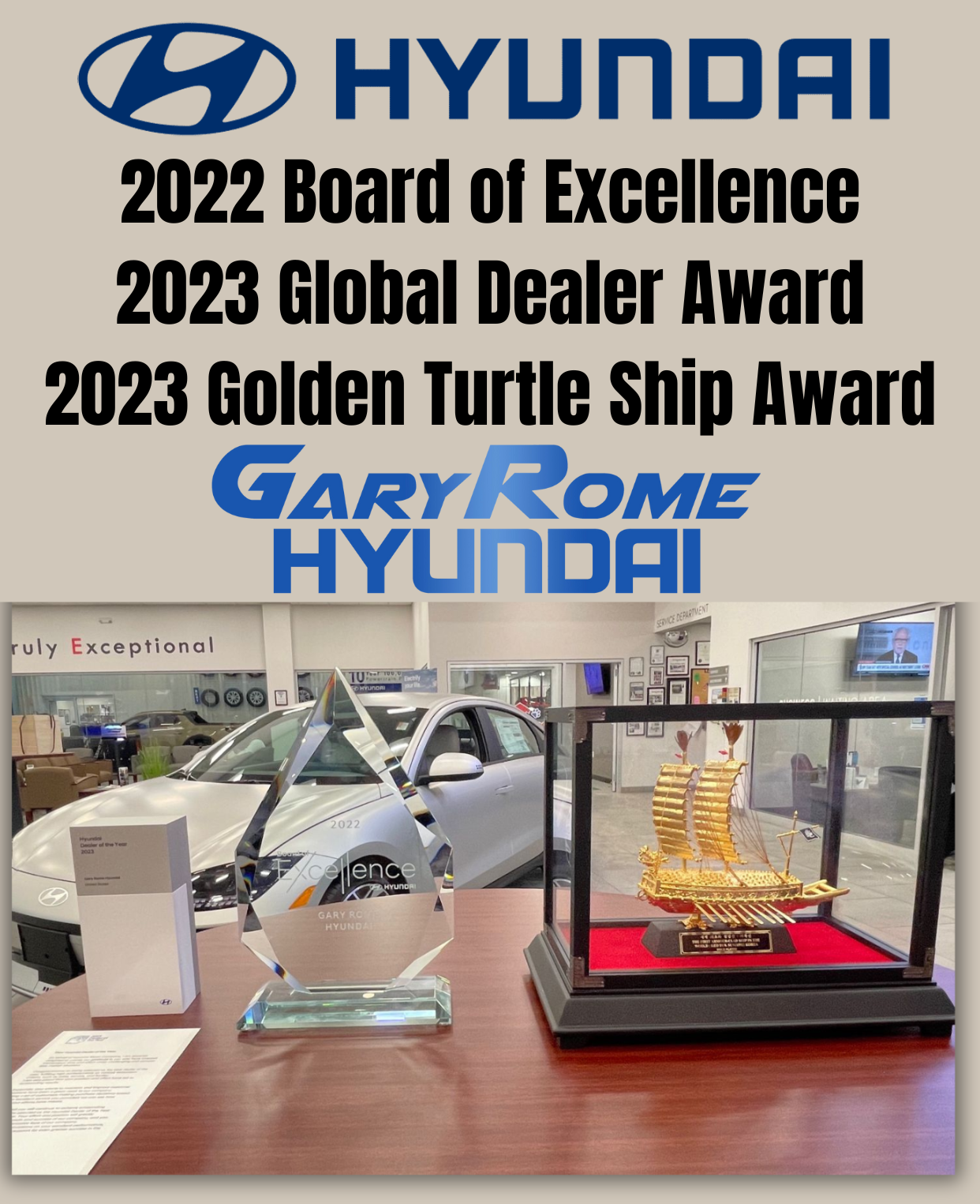 A poster for the hyundai 2022 board of excellence