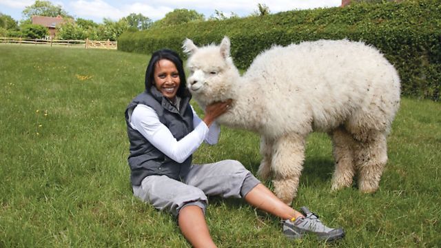 Dame Kelly Holmes and her Alpaca