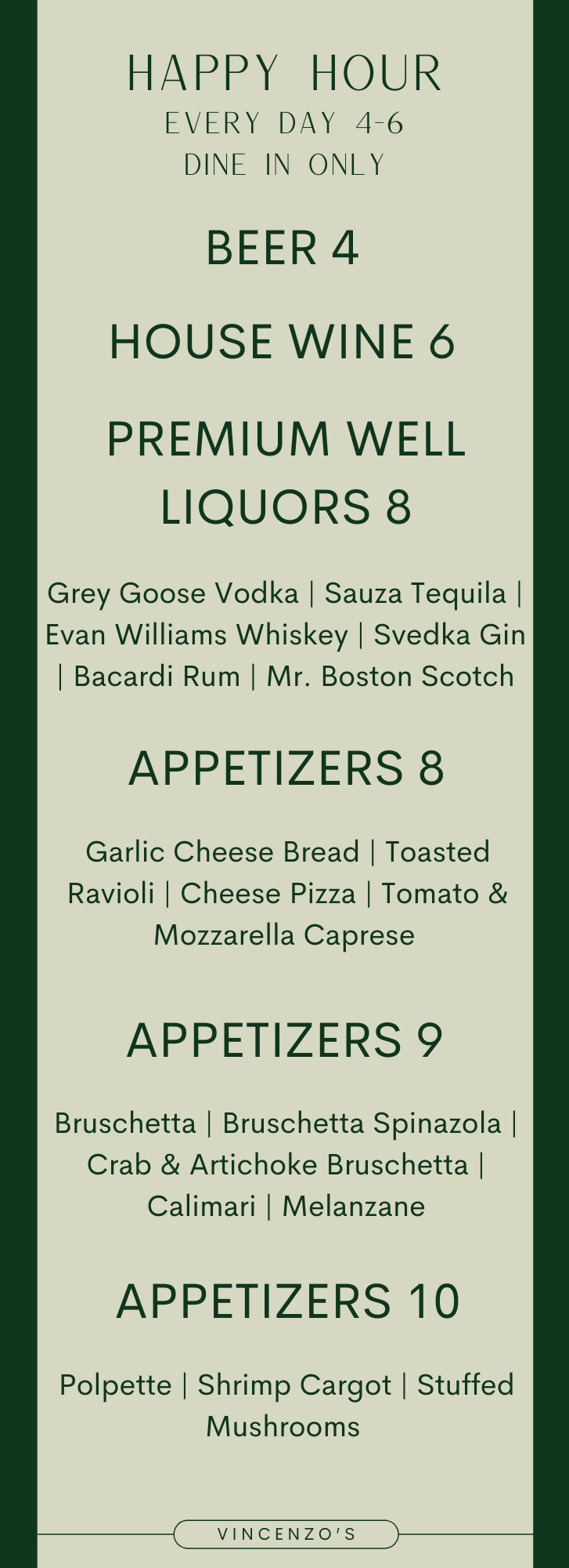Wine & Drink Menu 1