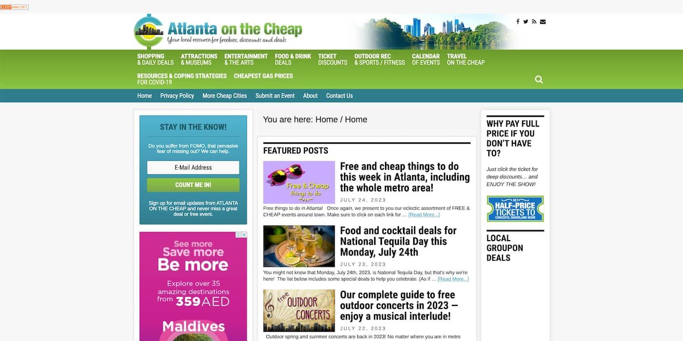 Atlanta On The Cheap Blog