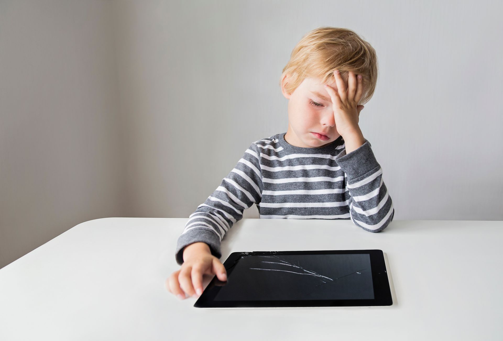 Young Boy Sad On His Broken Tablet | Sydney, NSW | Always Apples
