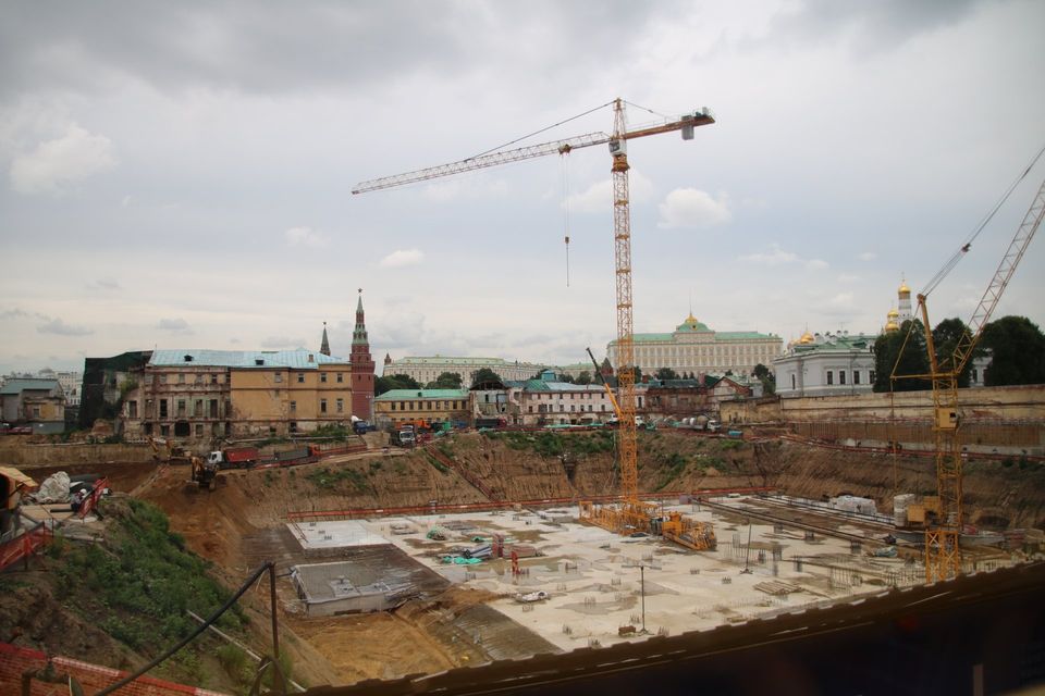 bouwwerkzaamheden in het centrum van Moskou