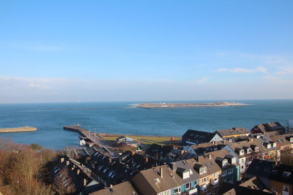 zicht op dune, eiland bij Helgoland