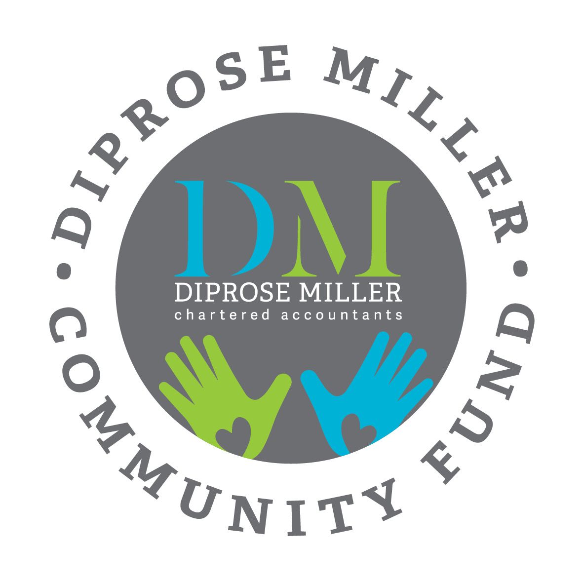 A logo for the diprose miller community fund