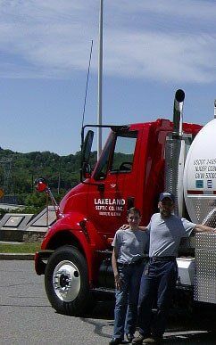 Service truck and owners - Septic system contractors in Ringwood, NJ