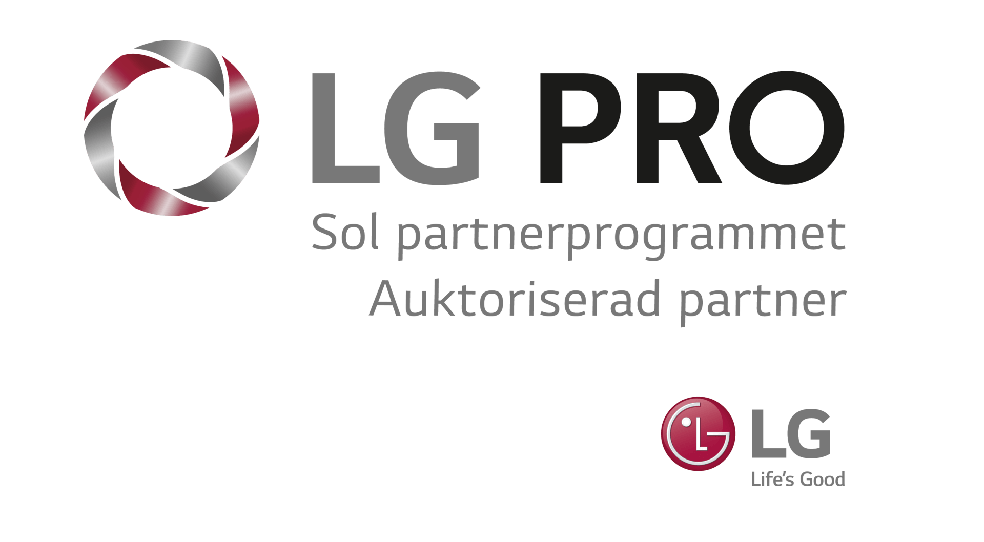 Lg pro-logotypen är på en vit bakgrund.