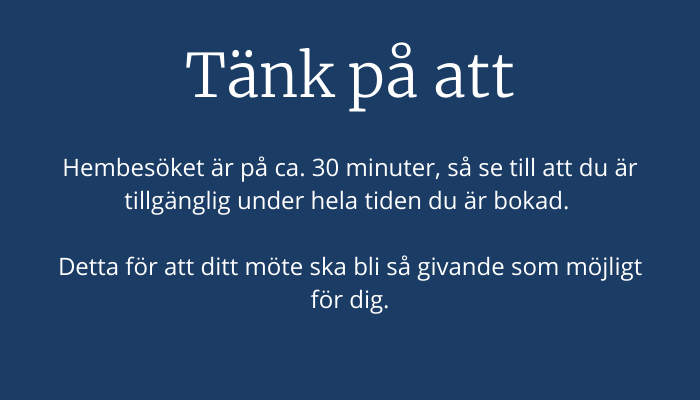 En blå bakgrund med vit text som säger 