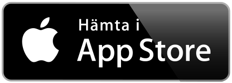 En svart app store-knapp med en äppellogga på