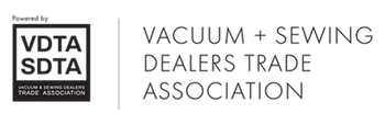 The logo for the vacuum and sewing dealers trade association