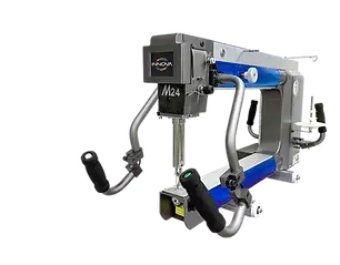 A machine with two handles on a white background.