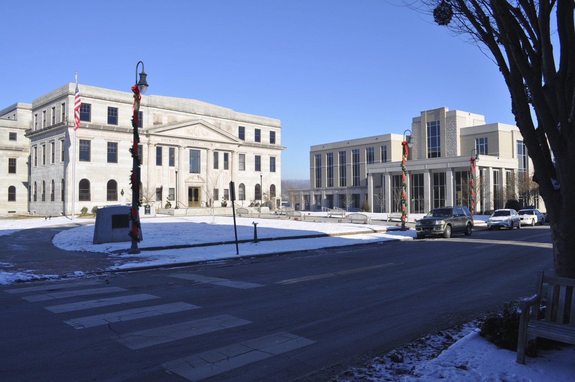Civil Litigation — Front Of Courthouse With Snow In Waynesville, NC