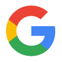 The google logo is a rainbow colored g in a circle.