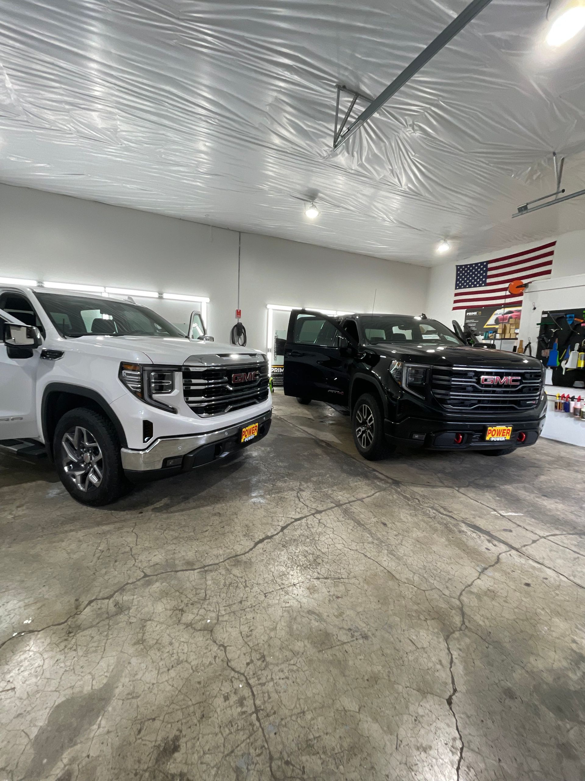 Two brand new GMC trucks ready for PPF and window tint - Salem, OR