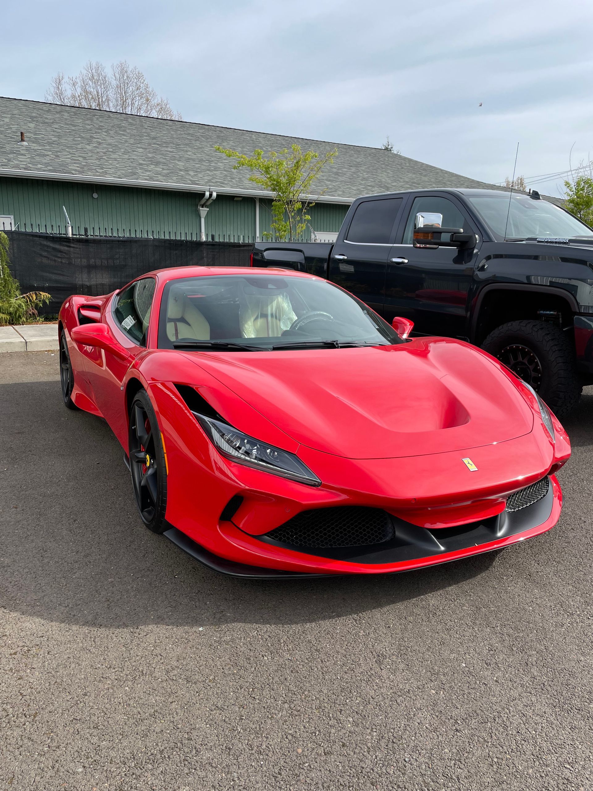 Red Ferrari SF-90 ready for PPF and window tint - West Salem, OR
