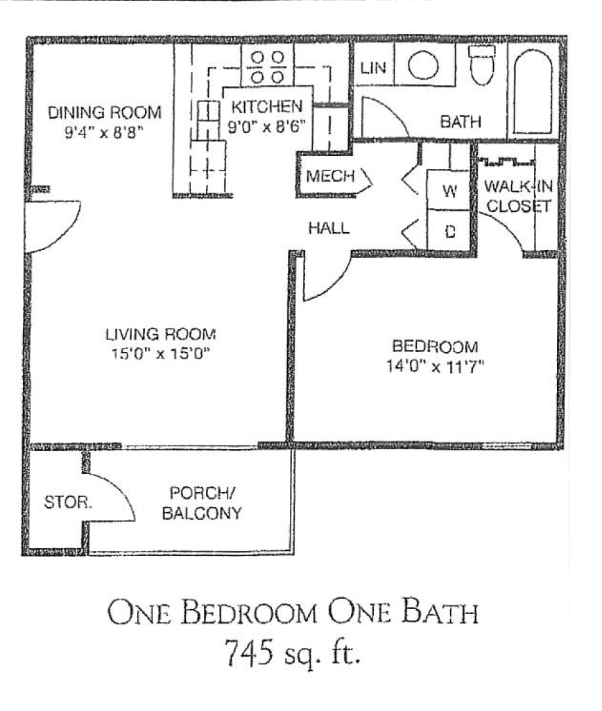 One bed, one bath Winslow Place