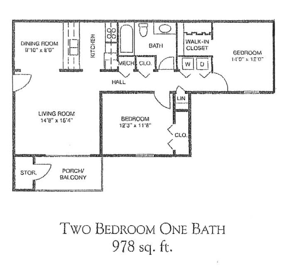Two bed, one bath Winslow Place
