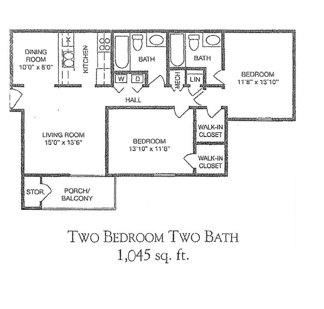 Two bed, two bath Winslow Place