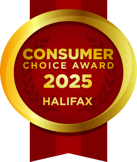 Consumer Choice Award for Halifax, 2025, gold and red ribbon.