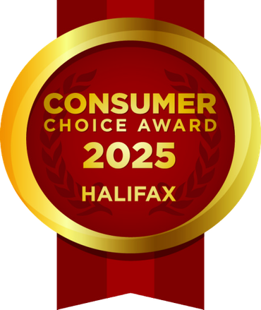 Consumer Choice Award for Halifax, 2025, gold and red ribbon.