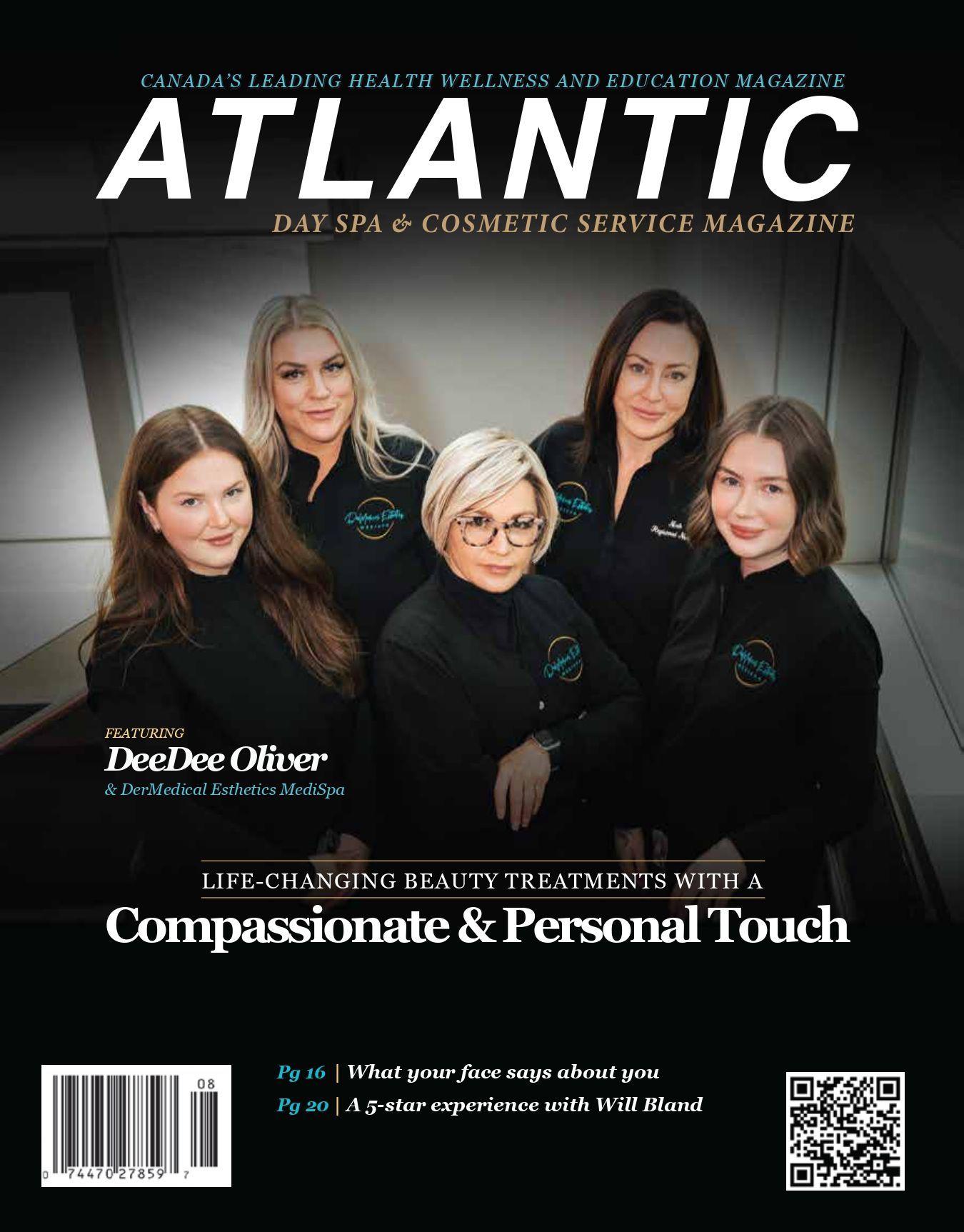 DerMedical Esthetics Inc. team with a CBRB Best Business in Canada 2025 award. Black and gold design.