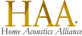 A logo for the haa home acoustics alliance