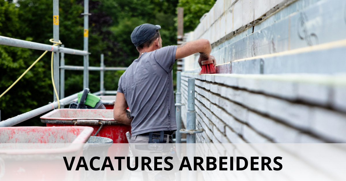 gelukkige werknemer als metser diender