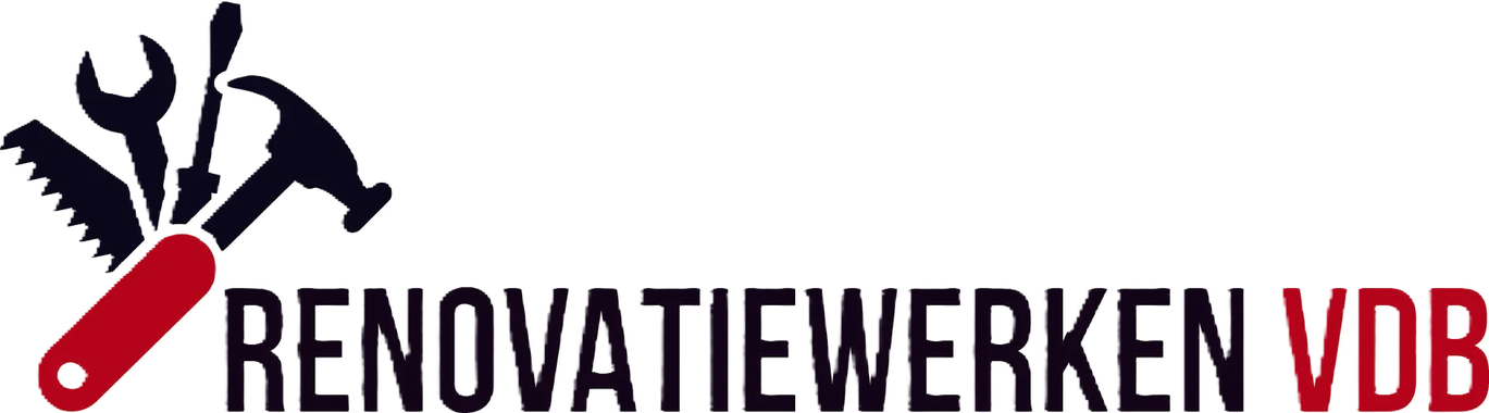 Logo met een rood Zwitsers zakmes, zwart gereedschap en de tekst