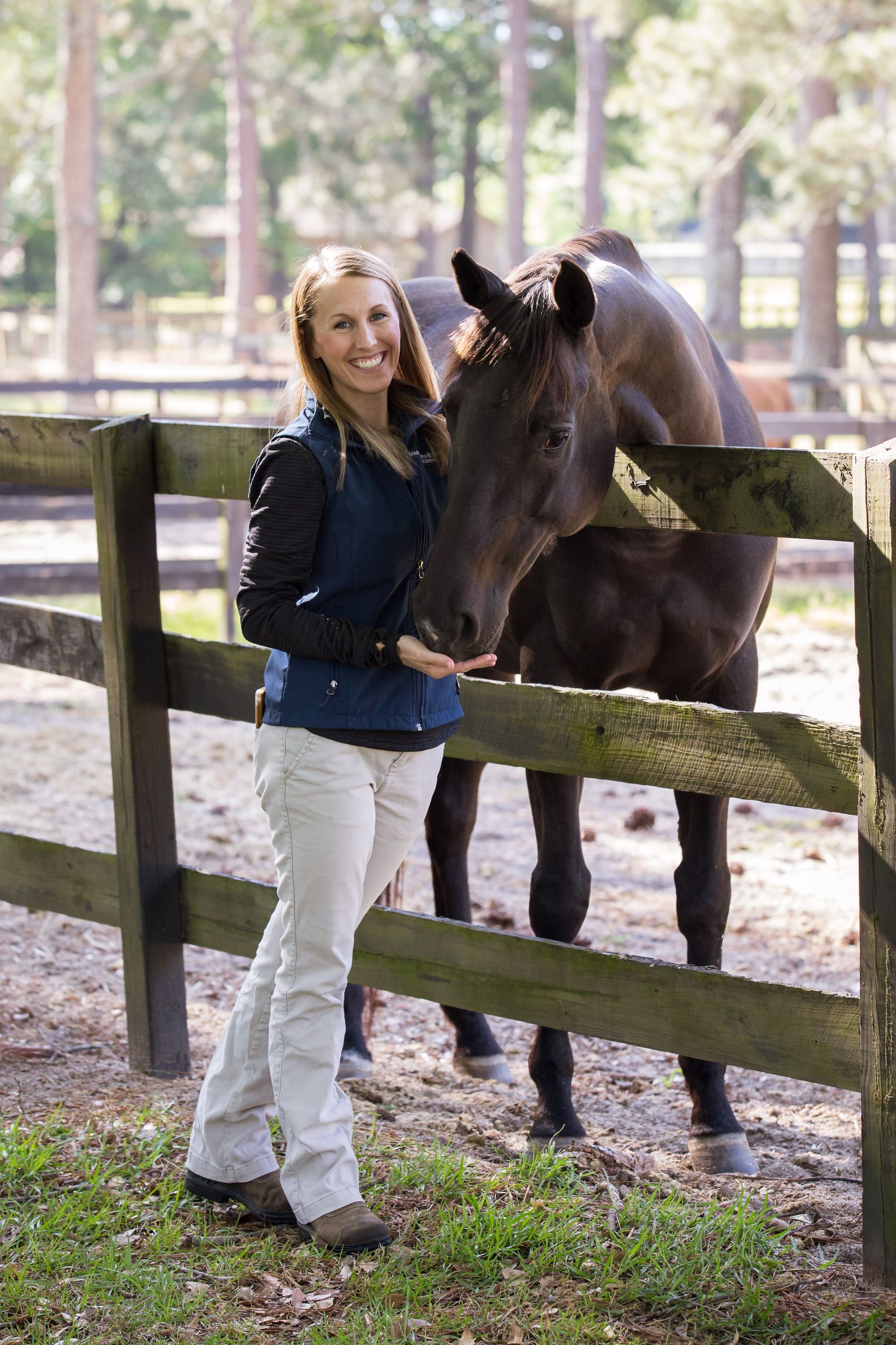Veterinarian Amelie Lee of South Carolina Equine Associates veterinary staff.