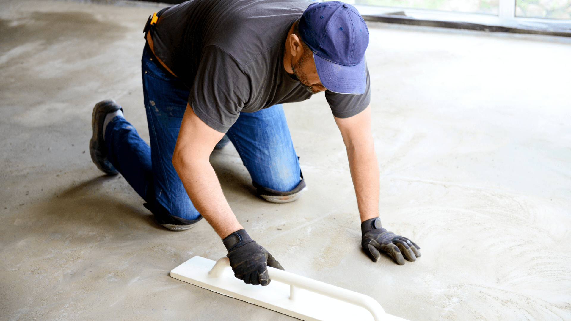 Concrete contractors repairs a crack in concrete garage floor in naperville IL