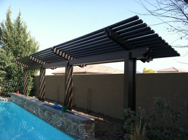 Simple Black Free Stand Patio – Bakersfield, CA – Bakersfield Patios Covers