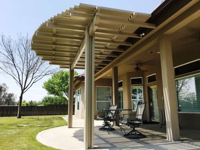 Small Backyard Lattice Roof – Bakersfield, CA – Bakersfield Patios Covers