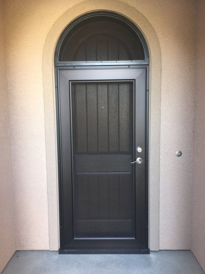 Black Door With An Arch – Kern County, CA – Bakersfield Patios Covers
