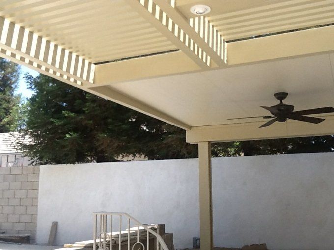 Combination Of Lattice And Solid Roof  – Bakersfield, CA – Bakersfield Patios Covers
