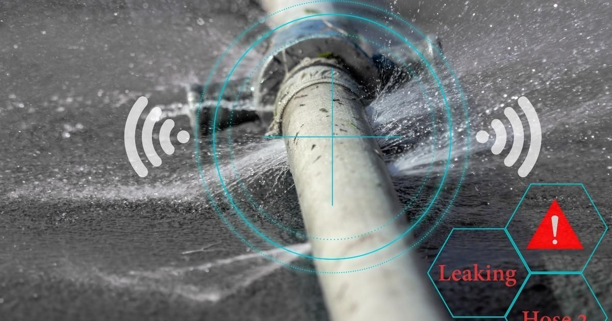 Water flow sensor with alarm graphic
