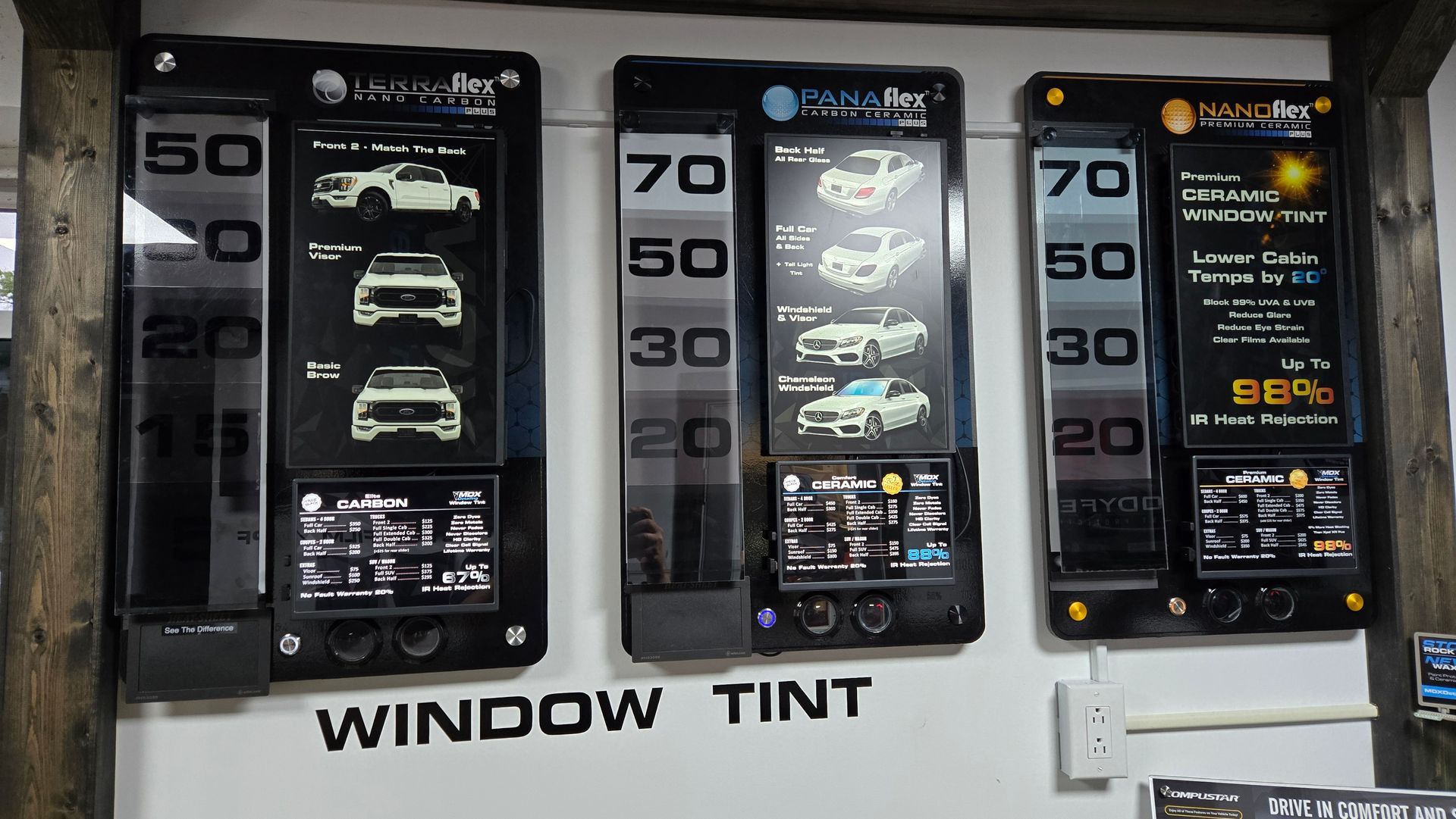 Window tint options in Johnstown PA. MDX Detailing