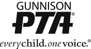 Gunnison PTA logo in black and white