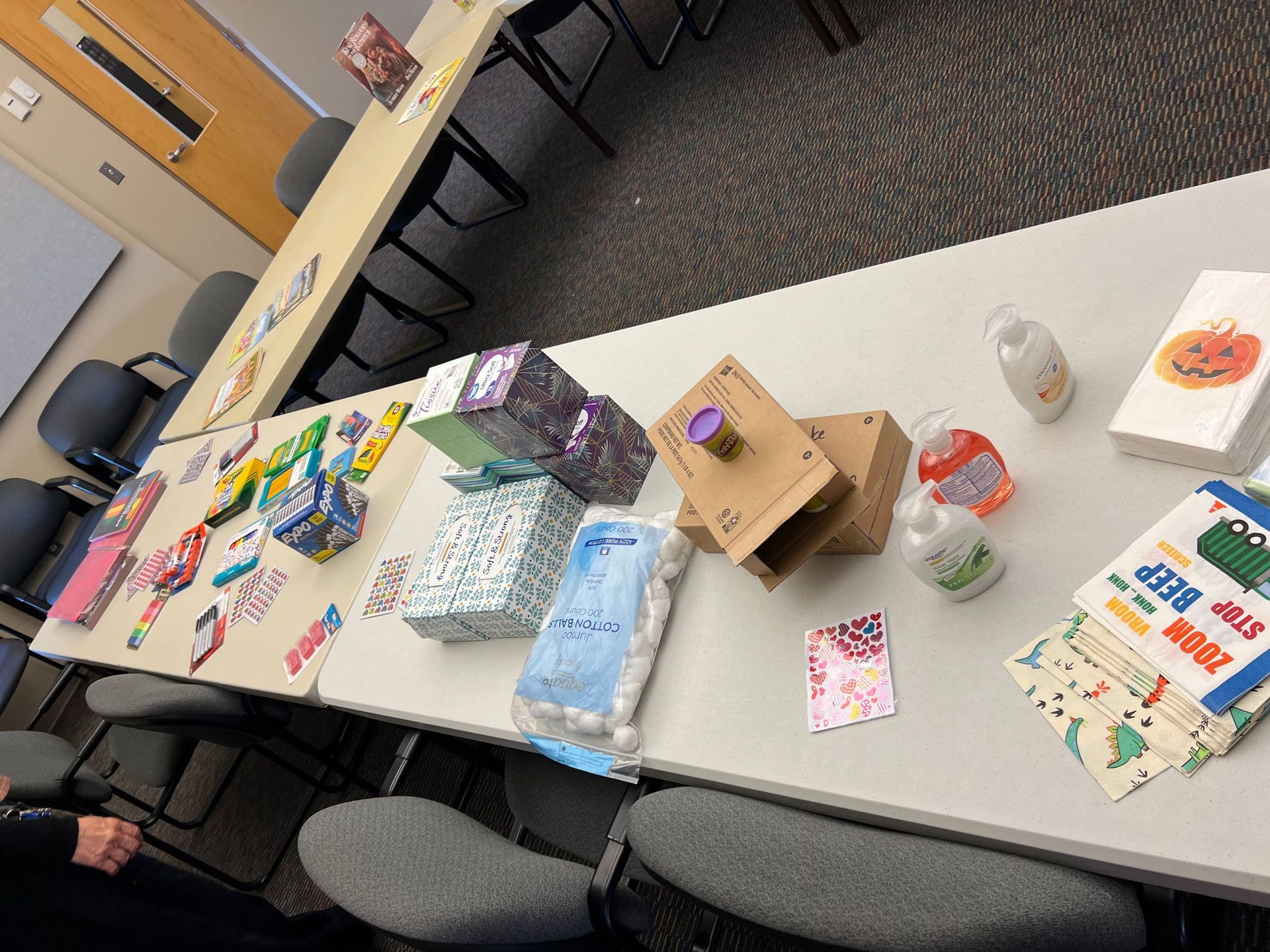 A table with a book that says ' step by step ' on it