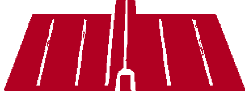 Red logo with a stylized bird or aircraft design with white accents.