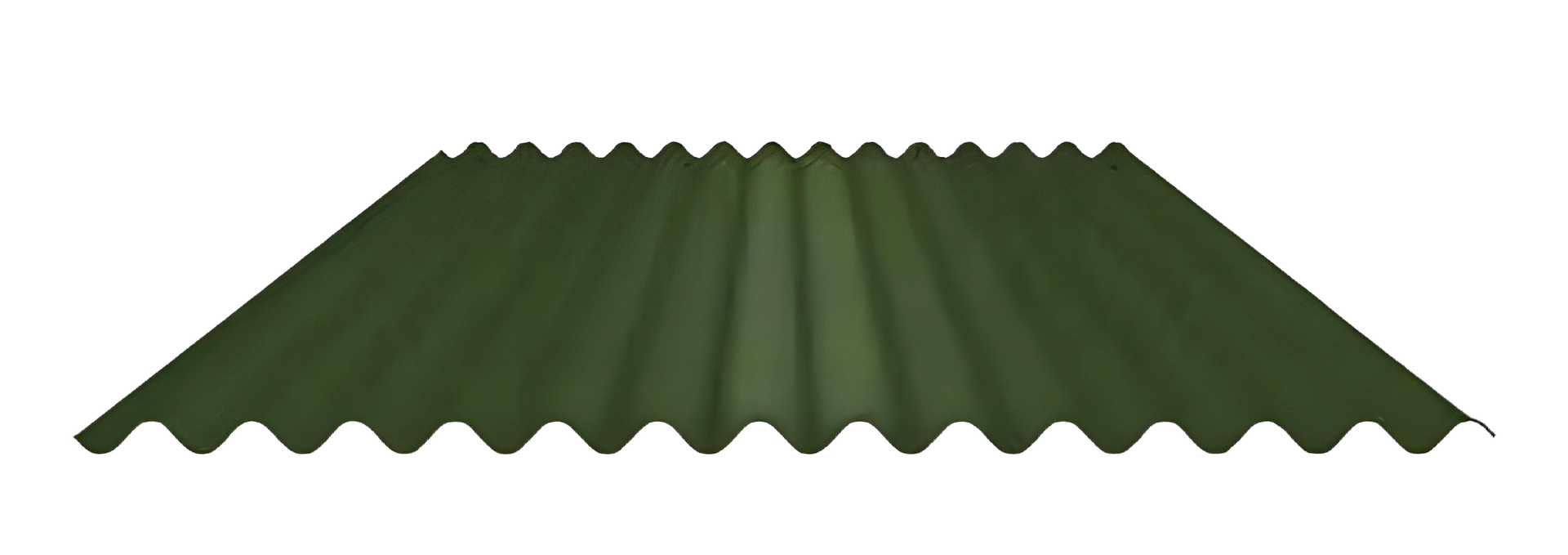 Green corrugated metal sheet.